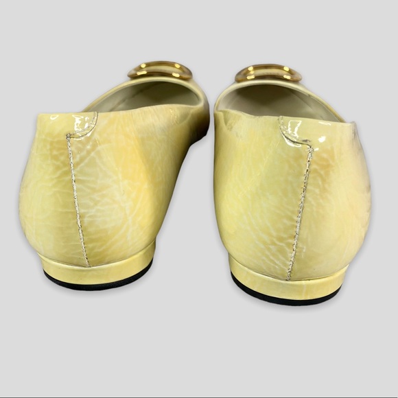 BALLY Amela Patent Coastal Grandma Ballerina Ballet Flats, Vintage 90's Sz 8 - Picture 8 of 14